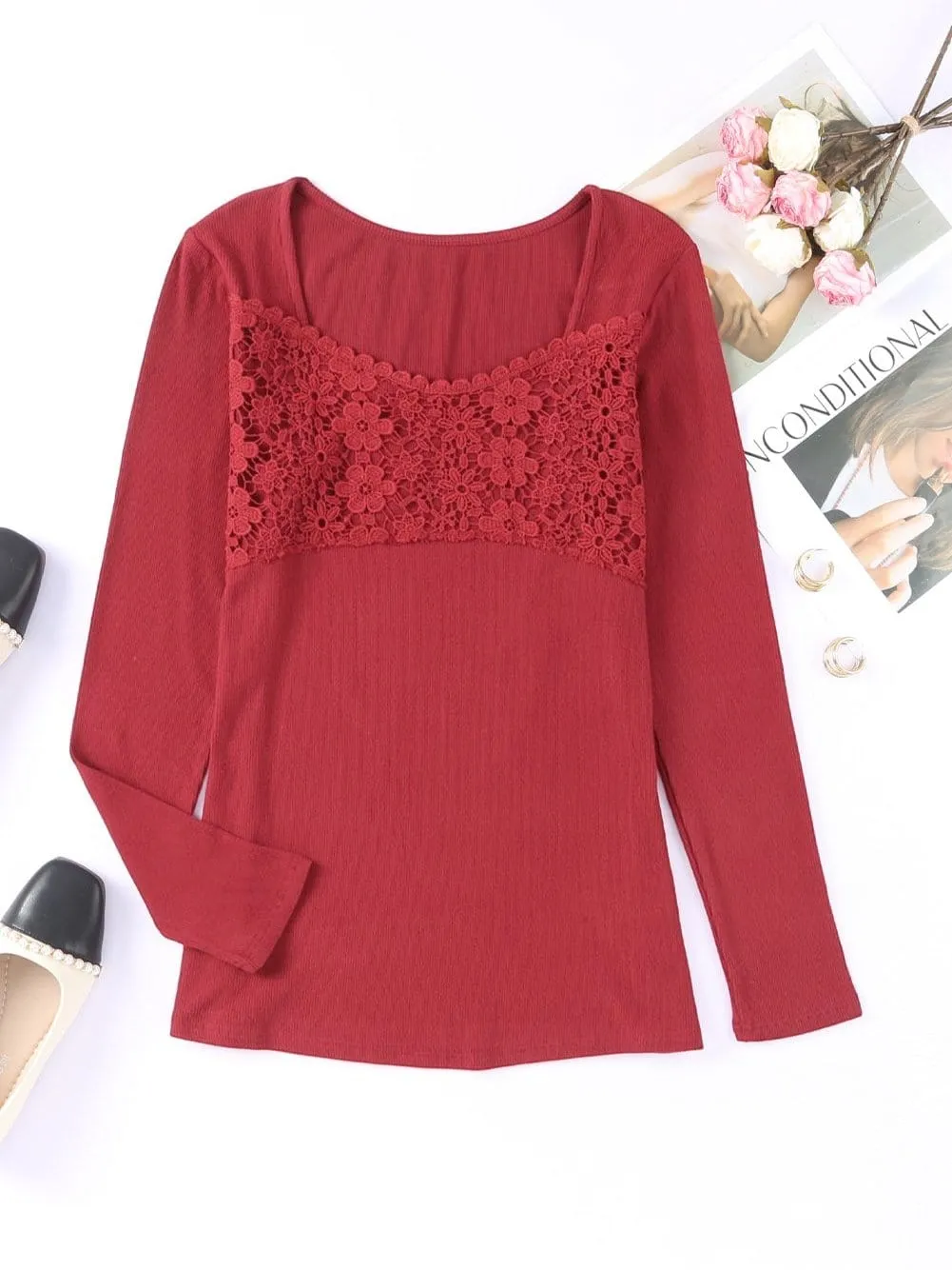 3/4 Sleeve V-Neck Printed Tunic