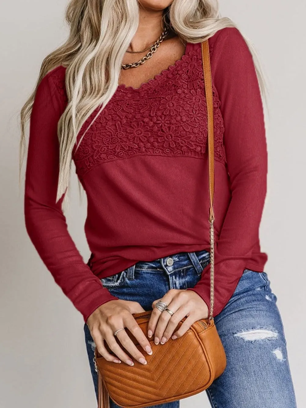 3/4 Sleeve V-Neck Printed Tunic
