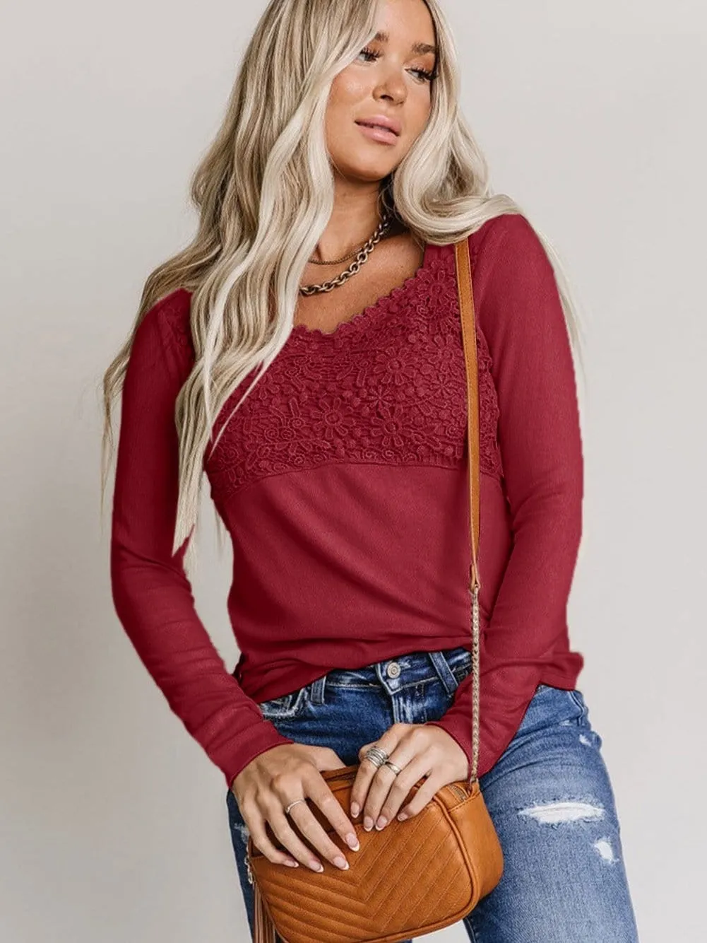 3/4 Sleeve V-Neck Printed Tunic