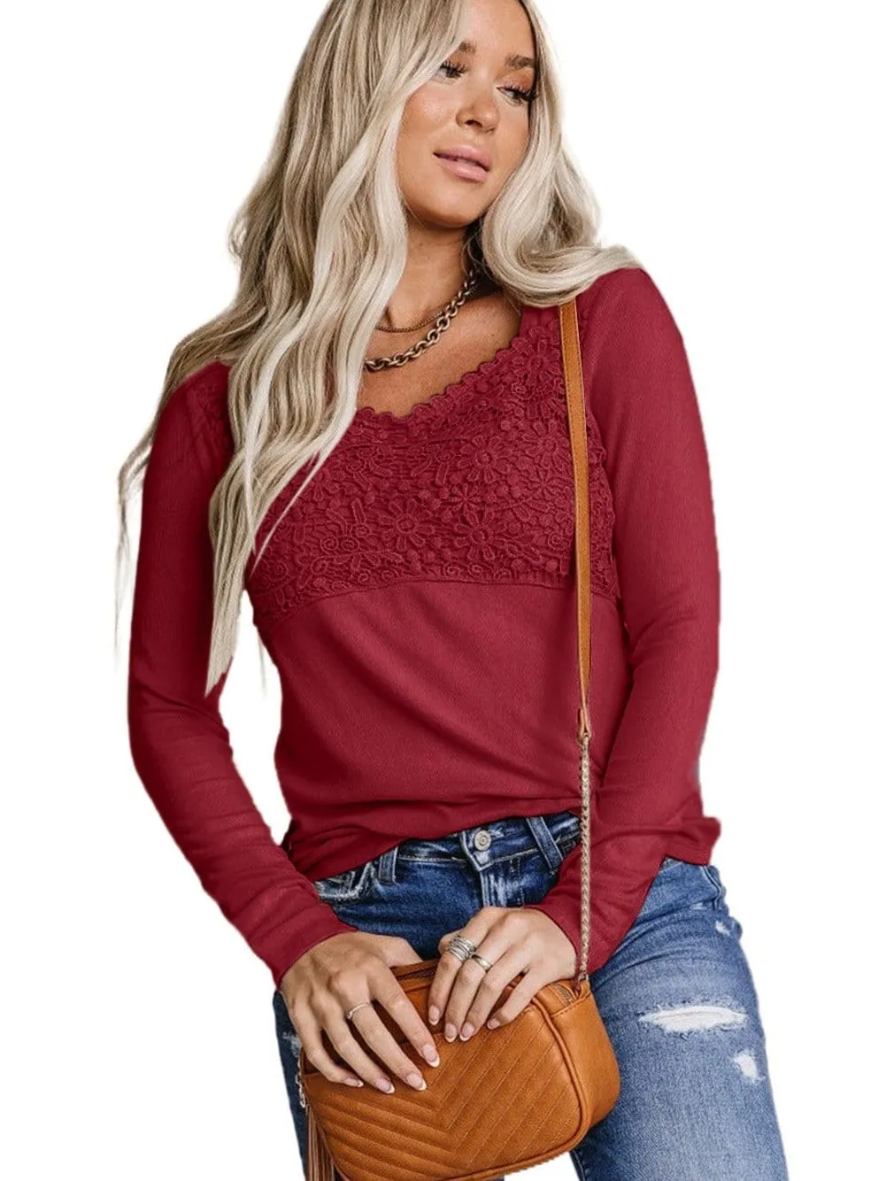 3/4 Sleeve V-Neck Printed Tunic