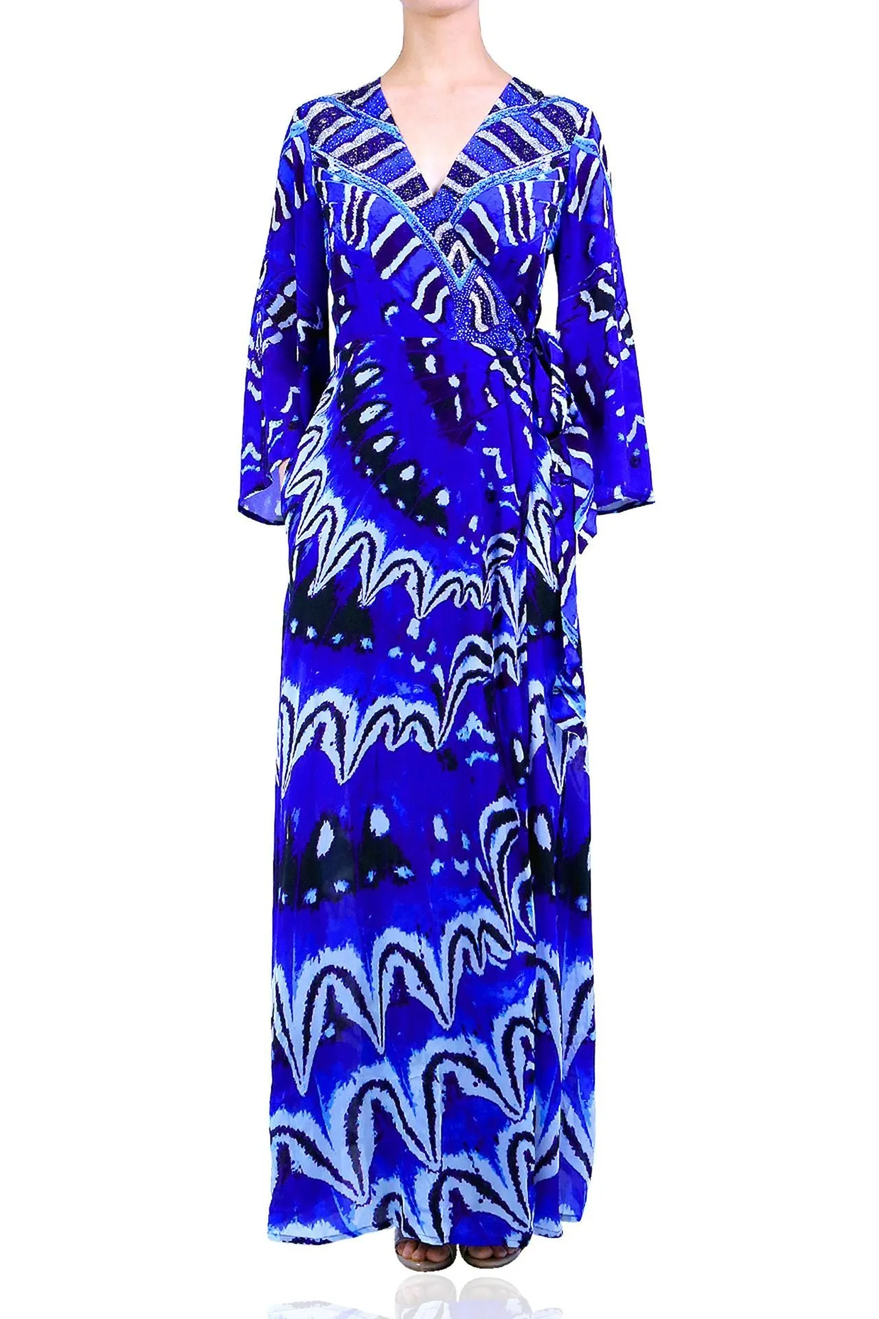 Annabella Blue Wrap Dress