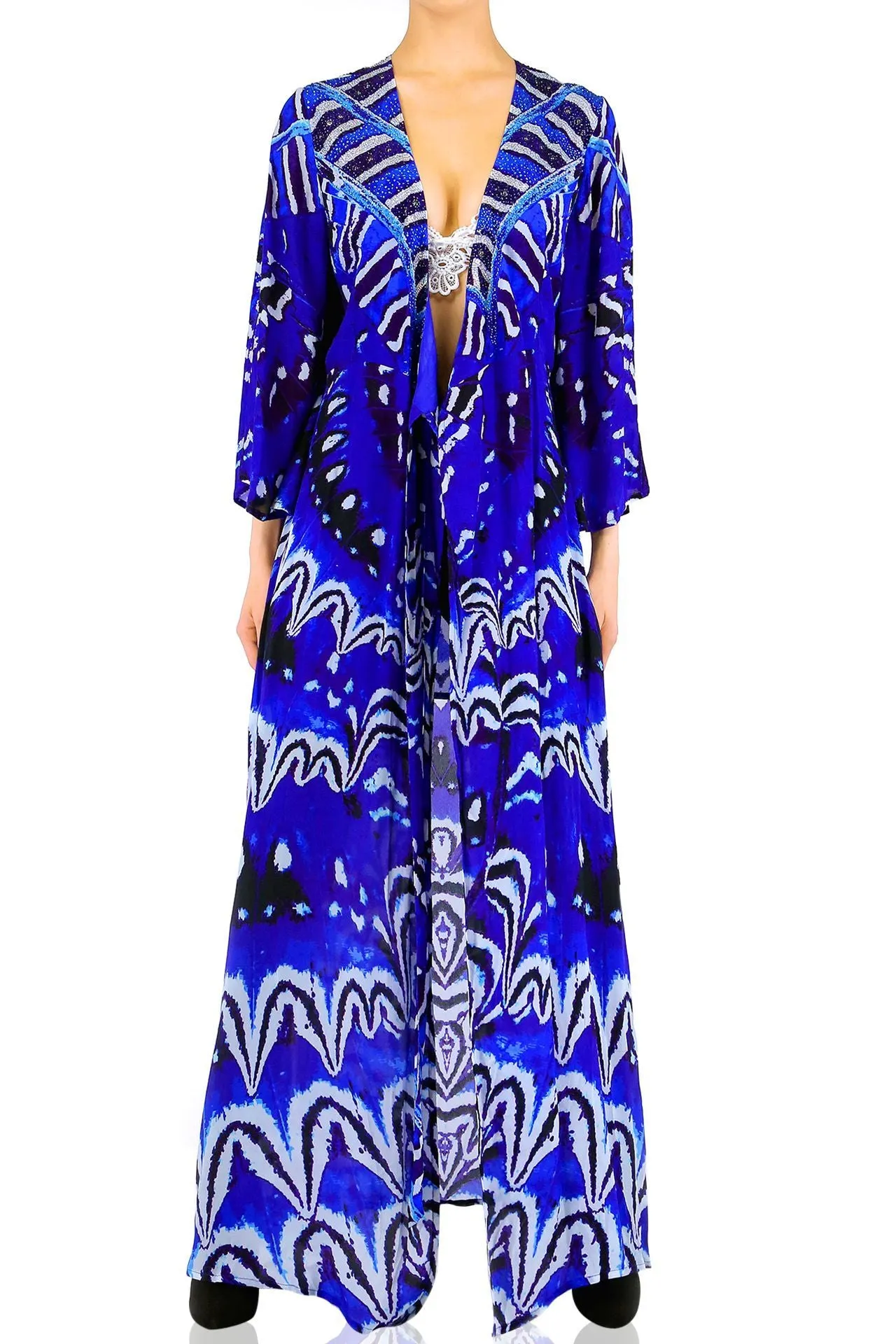 Annabella Blue Wrap Dress