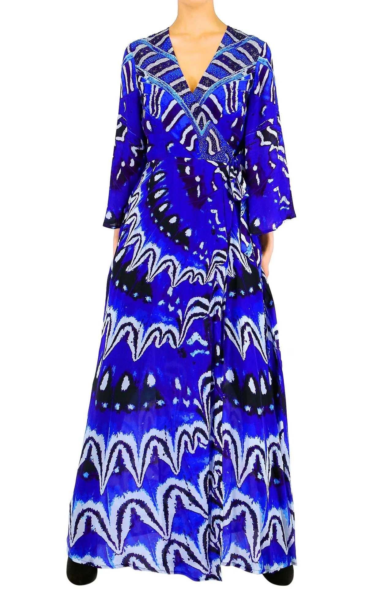 Annabella Blue Wrap Dress