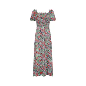 ARCHIVE - 1970s Smocked Floral Maxi Dress