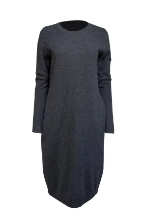 Autumn Cashmere - Charcoal Grey Cashmere Long Sleeve Dress Sz M