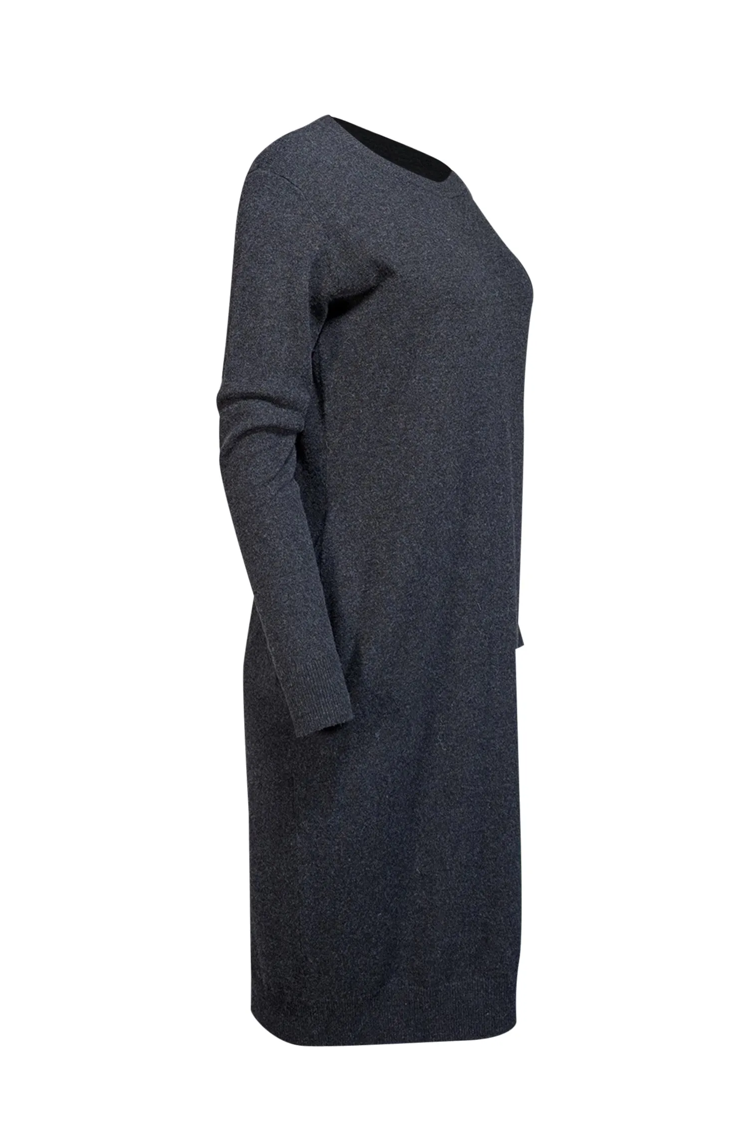 Autumn Cashmere - Charcoal Grey Cashmere Long Sleeve Dress Sz M