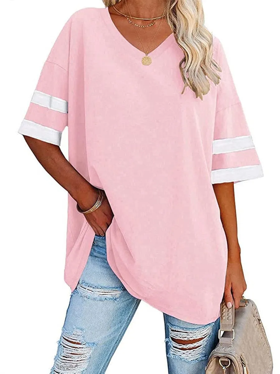 Baseball Tee with V-Neck