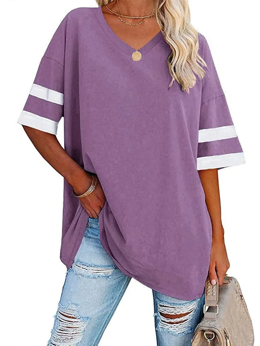 Baseball Tee with V-Neck
