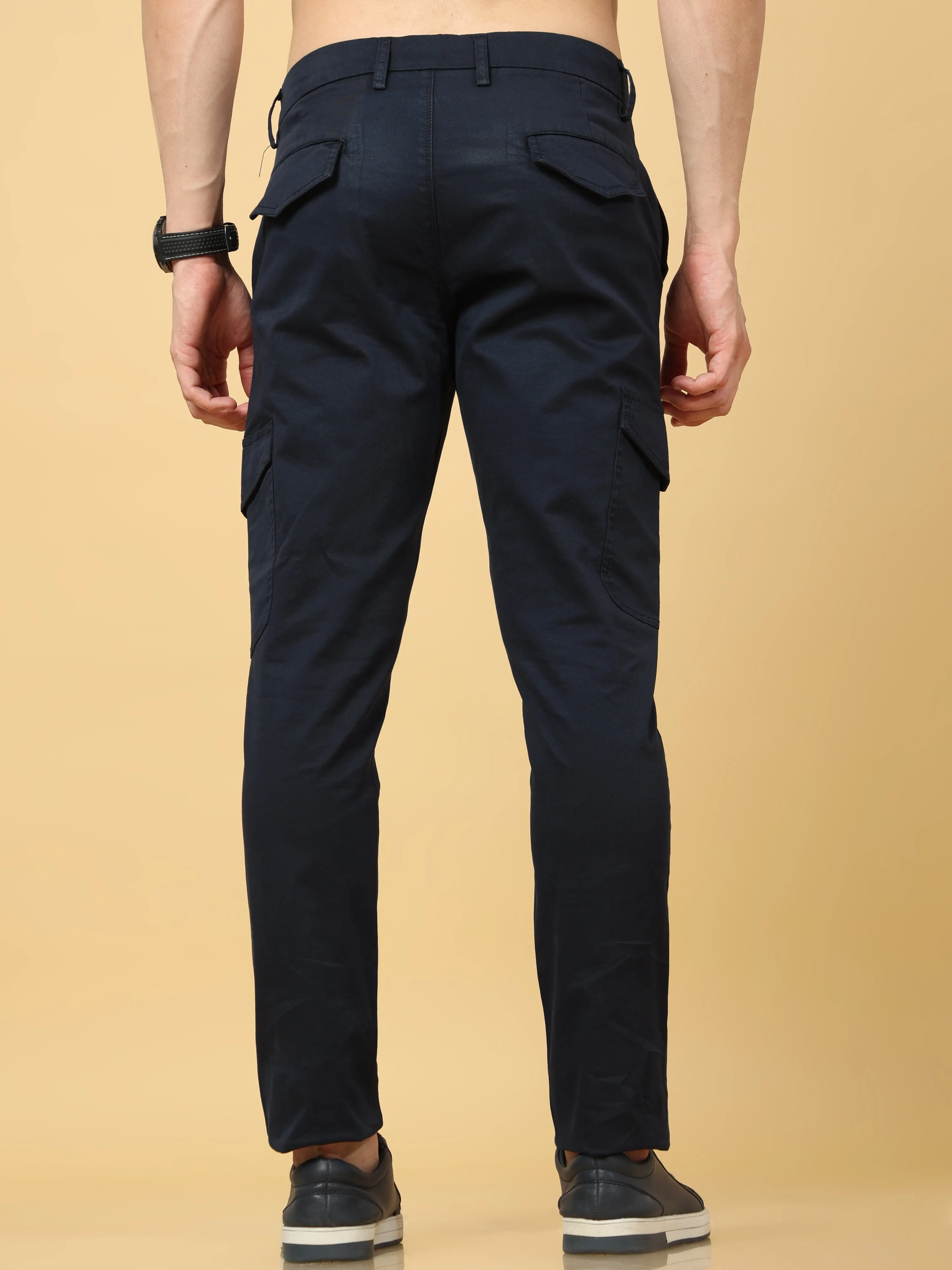 Basic Navy Slim Fit Cargo