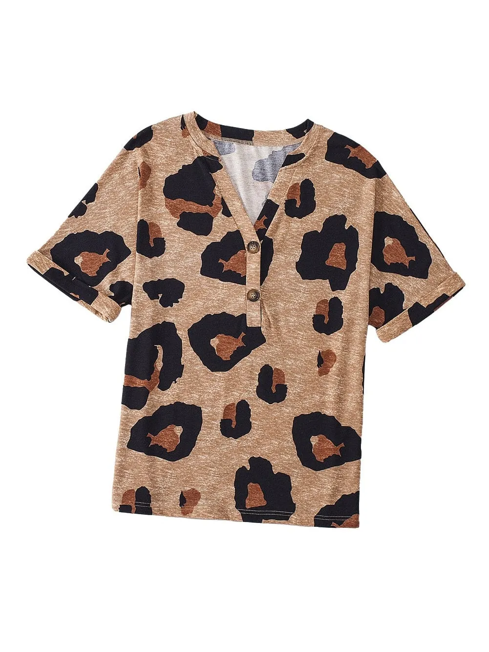 Beige Leopard Print Top