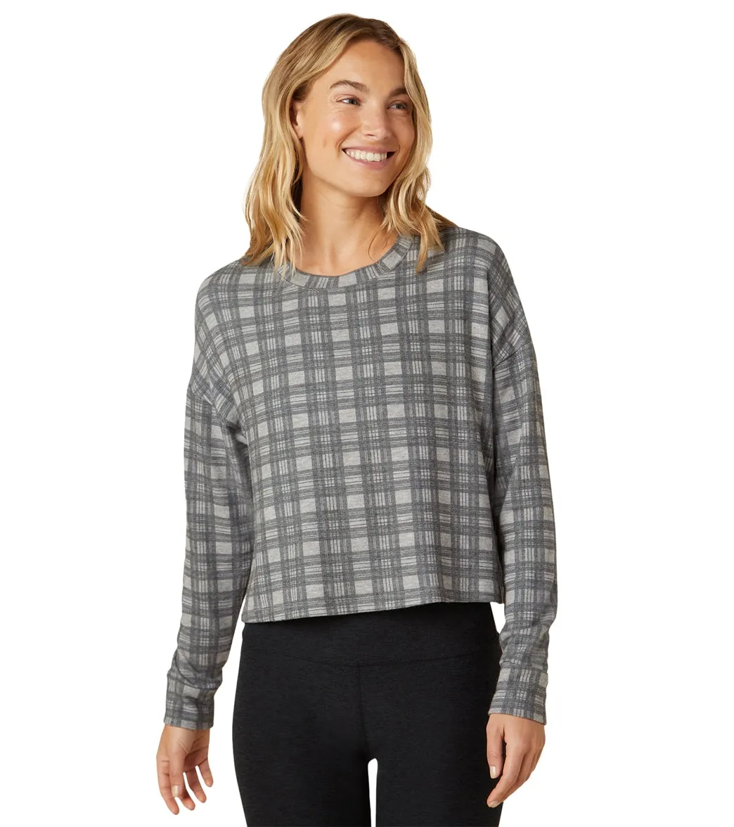 Beyond Yoga Brushed Up Cropped Pullover