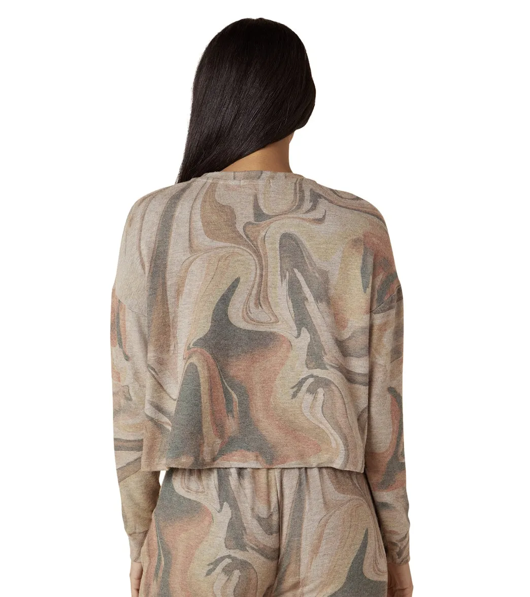 Beyond Yoga Brushed Up Cropped Pullover