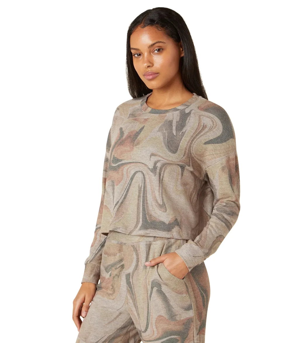 Beyond Yoga Brushed Up Cropped Pullover