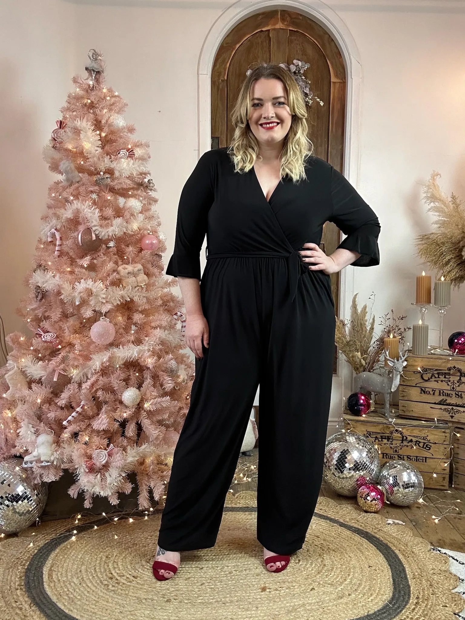 Black Frida Wide Leg Jumpsuit
