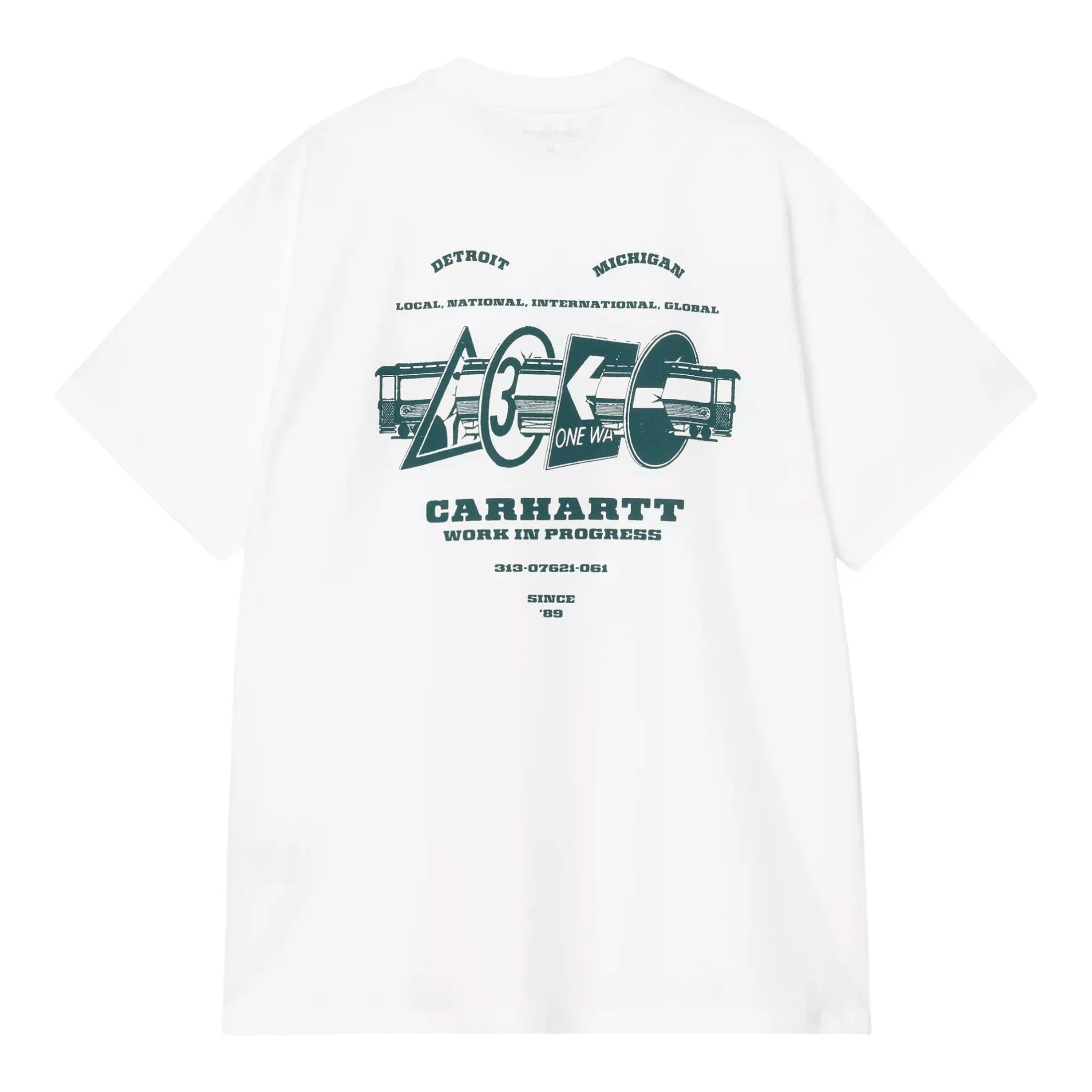 Carhartt WIP S/S Runaway T-Shirt - White / Malachite