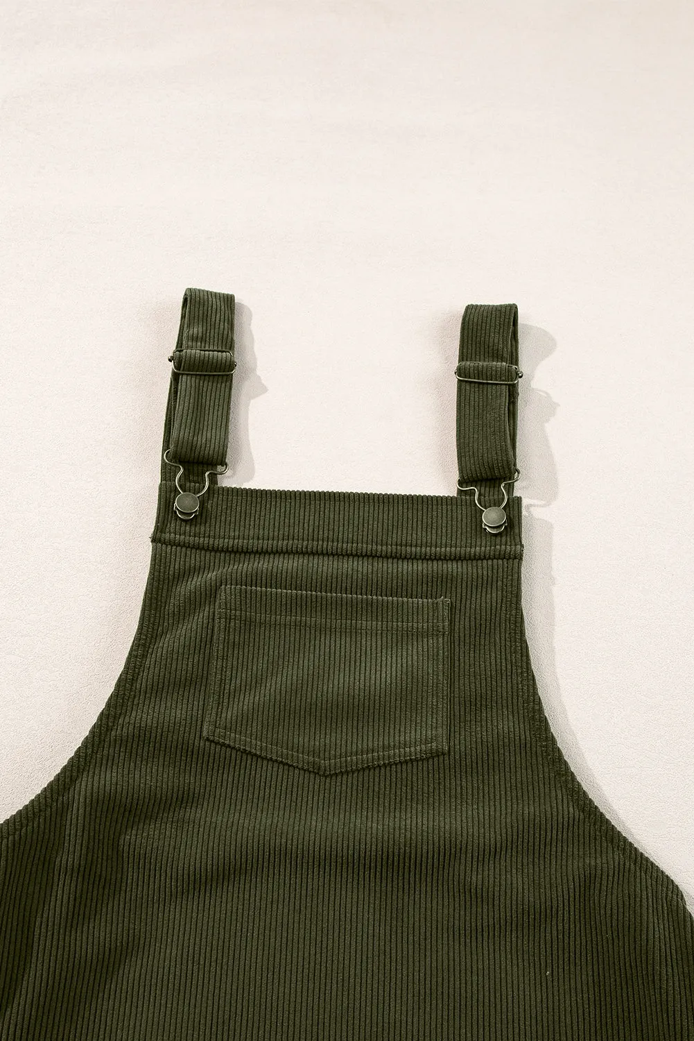 Casual Corduroy Overall Dress