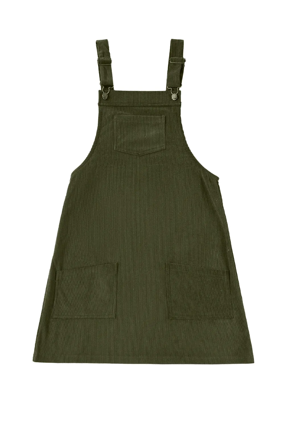 Casual Corduroy Overall Dress