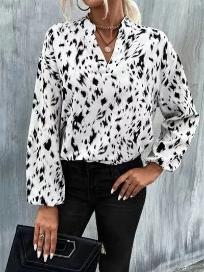 Casual Long Sleeve V-Neck Shirt