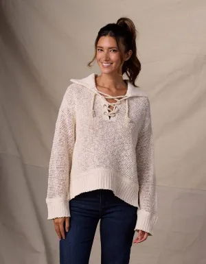 Cora Knit Popover in Cream