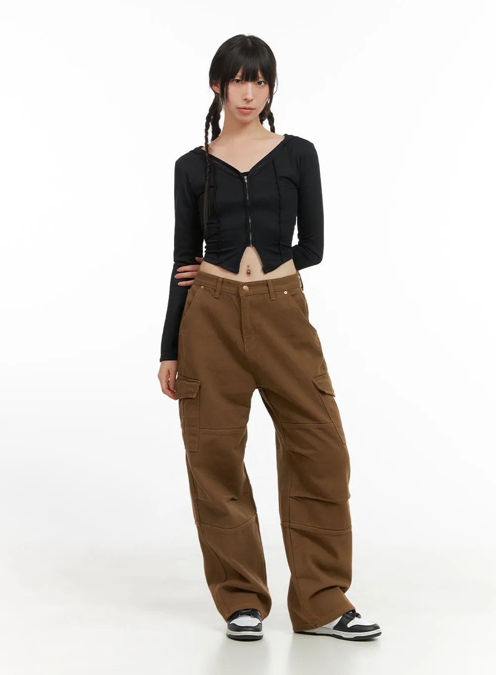 Cotton Cargo Loose Fit Pants CG420