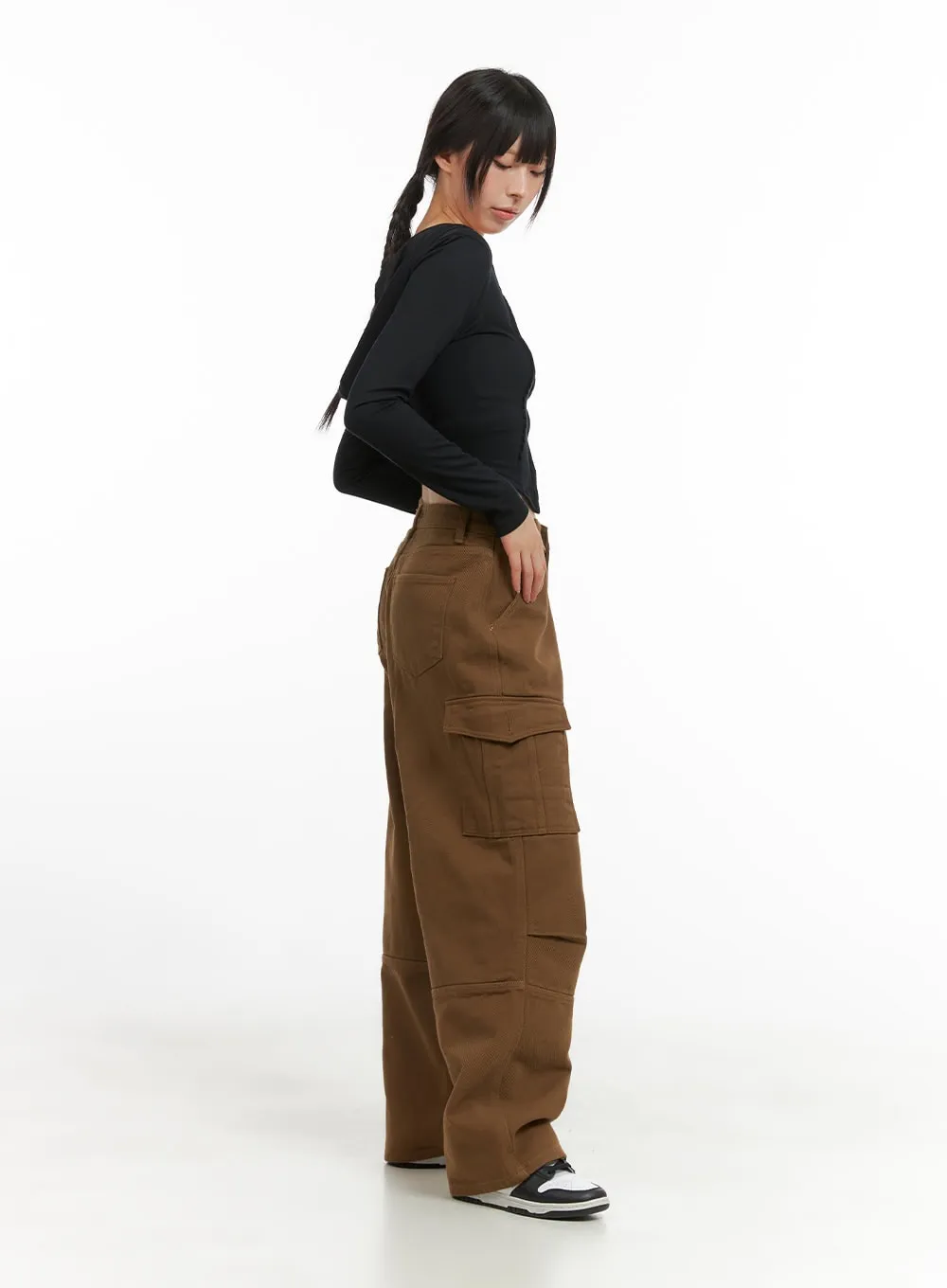 Cotton Cargo Loose Fit Pants CG420