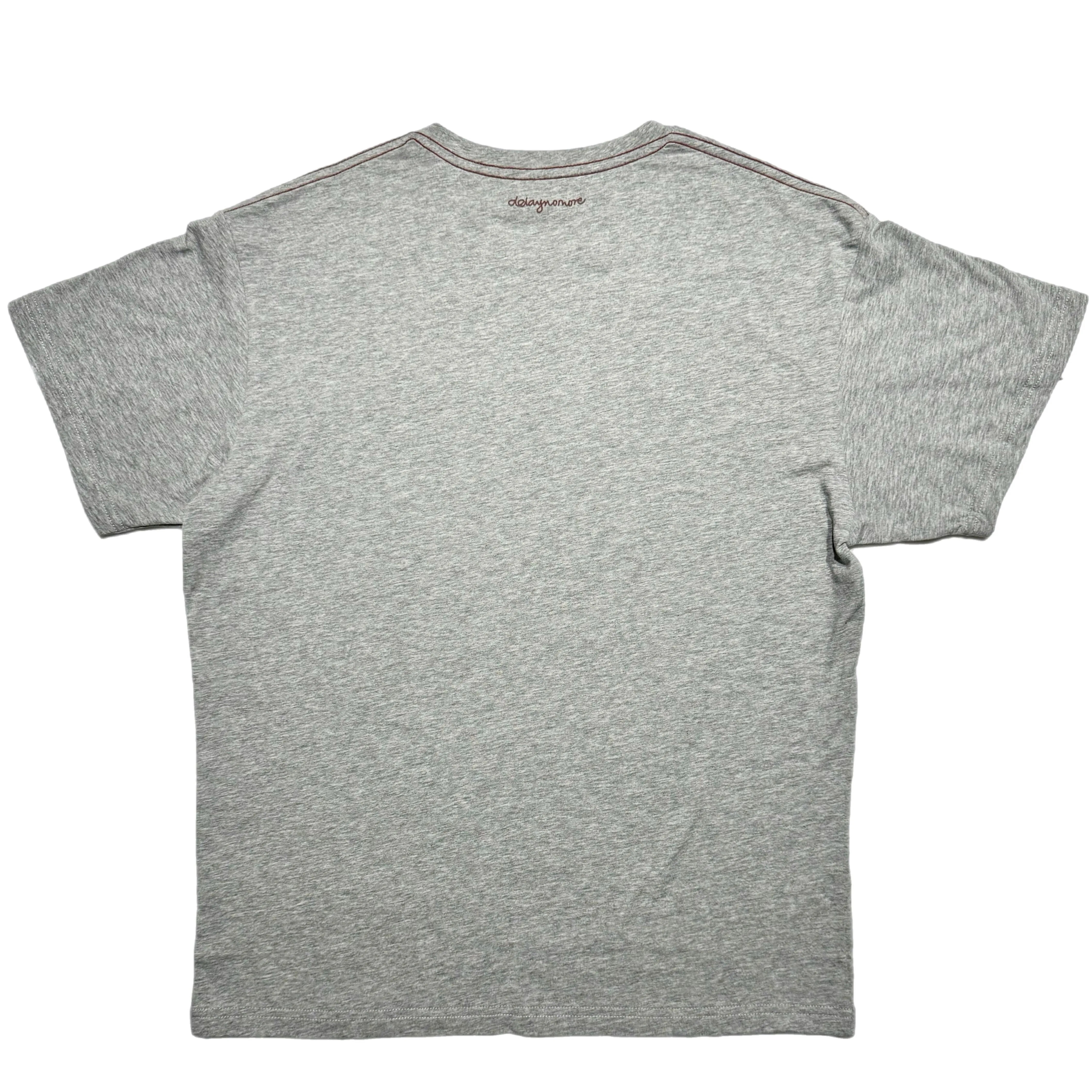 Delay No More Varsity Oversized Tee, Grey
