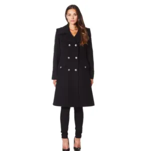 Double Breast Military Midi Coat