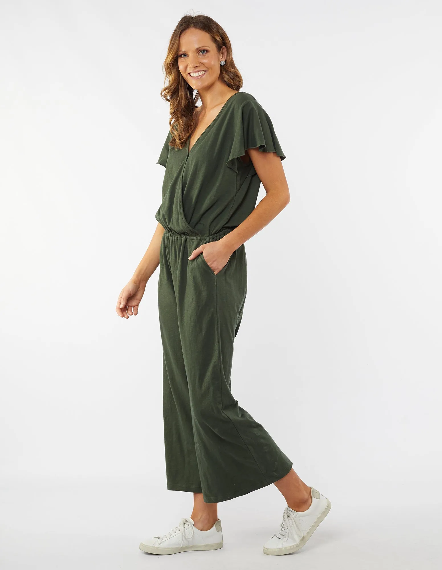 Elm Pia Jumpsuit - Khaki
