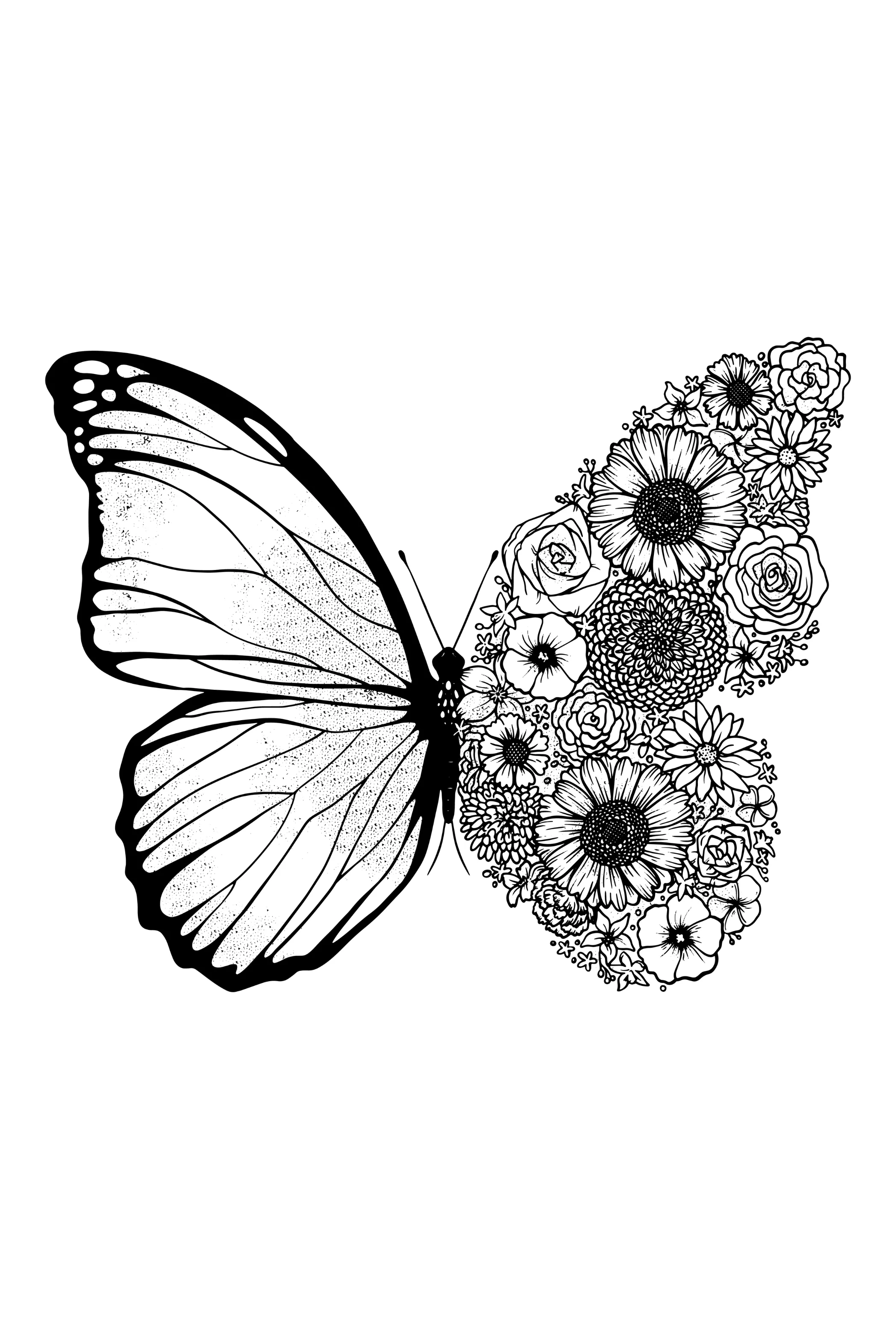 Floral Butterfly Printed Scoop Neck T-shirt for women