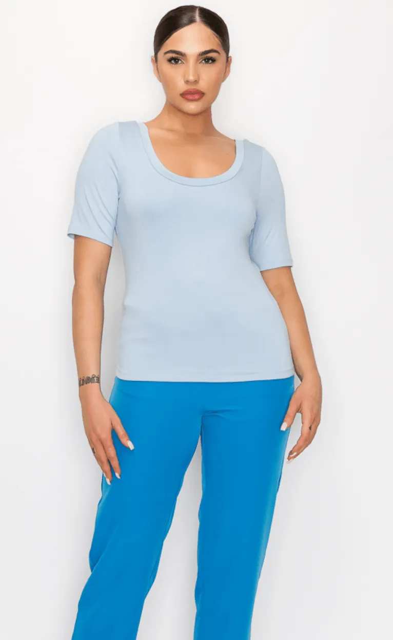 Haute Monde Double Layer U Neck HMT56629