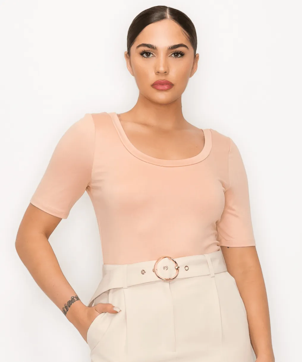Haute Monde Double Layer U Neck HMT56629