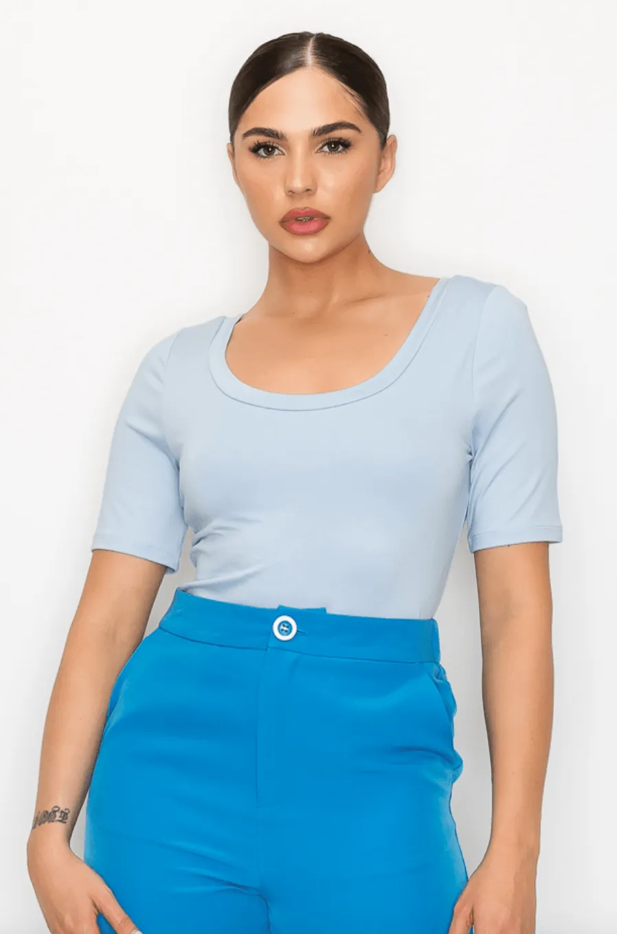 Haute Monde Double Layer U Neck HMT56629
