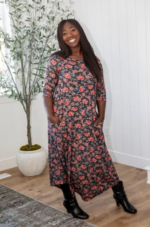 Jessi Dress Red Floral Dot