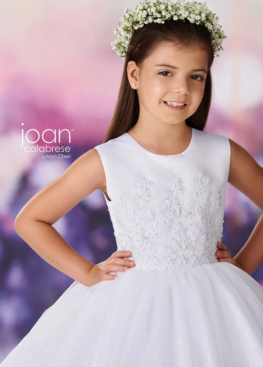 Joan Calabrese A-Line Dress with Jewel Neckline