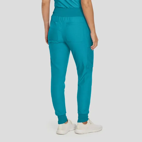 LB401P White Cross Landau Forward Petite Women's Joggers