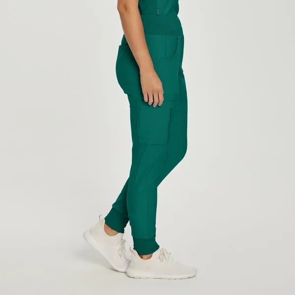 LB401P White Cross Landau Forward Petite Women's Joggers