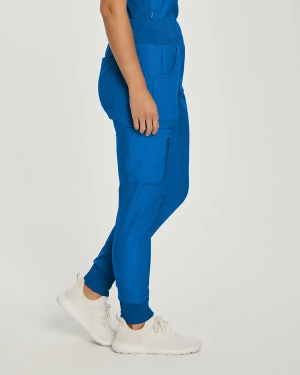 LB401P White Cross Landau Forward Petite Women's Joggers