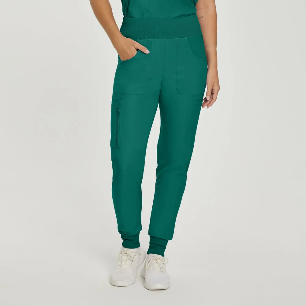 LB401P White Cross Landau Forward Petite Women's Joggers