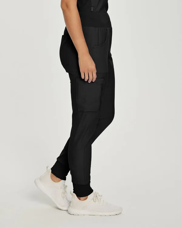 LB401P White Cross Landau Forward Petite Women's Joggers