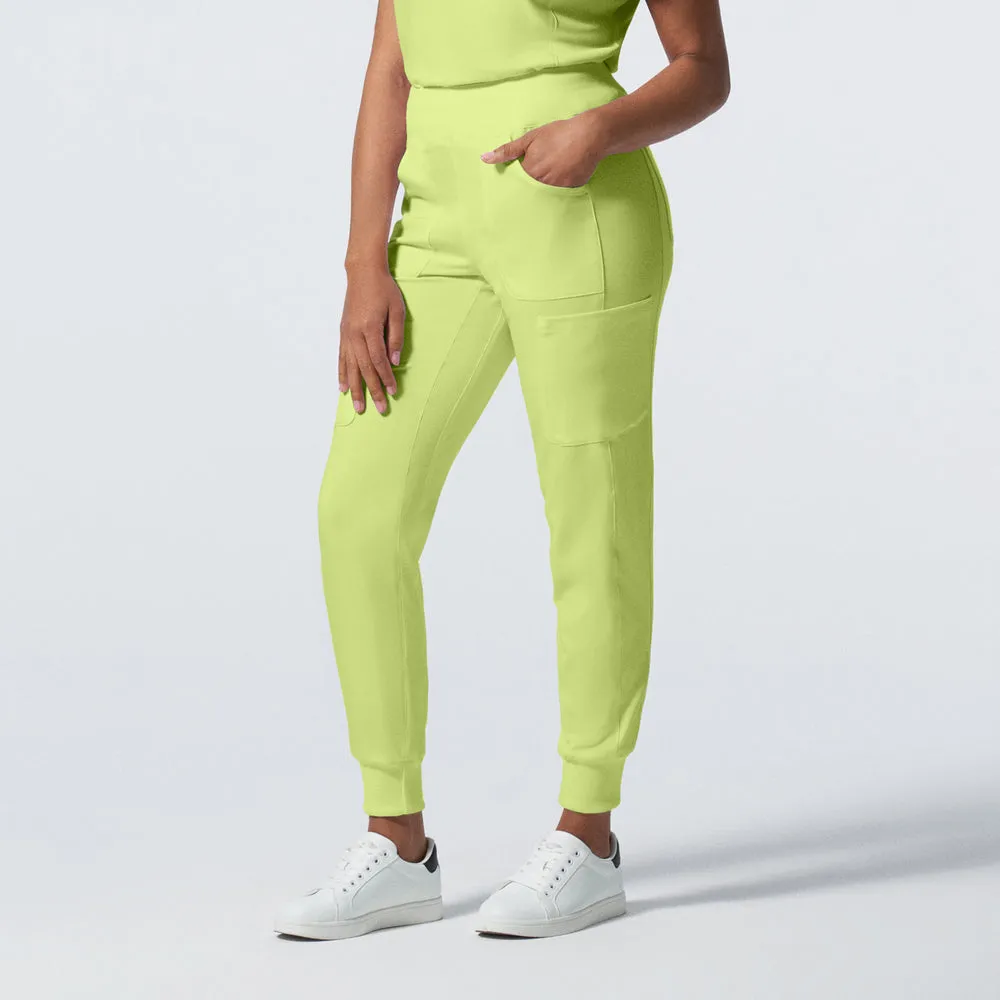 LB401P White Cross Landau Forward Petite Women's Joggers