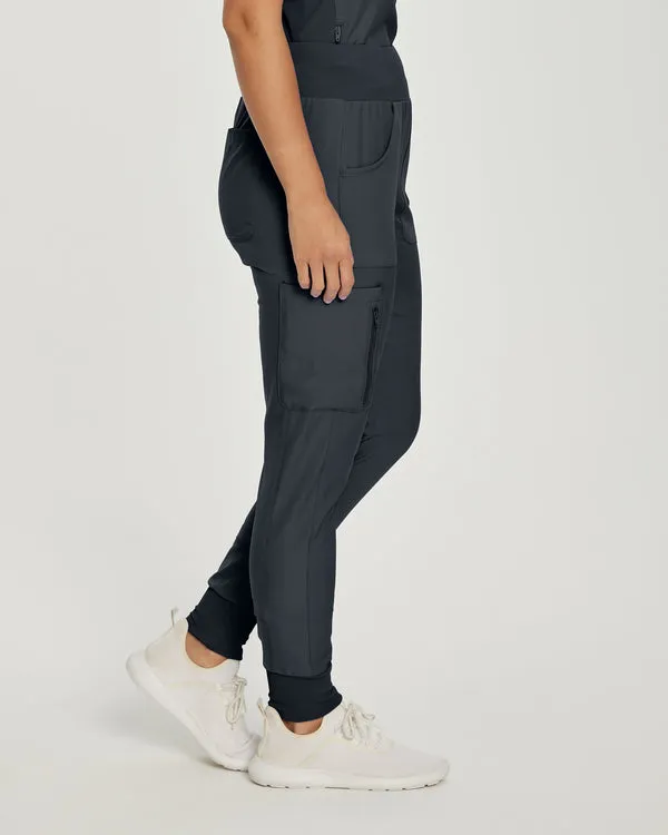 LB401P White Cross Landau Forward Petite Women's Joggers