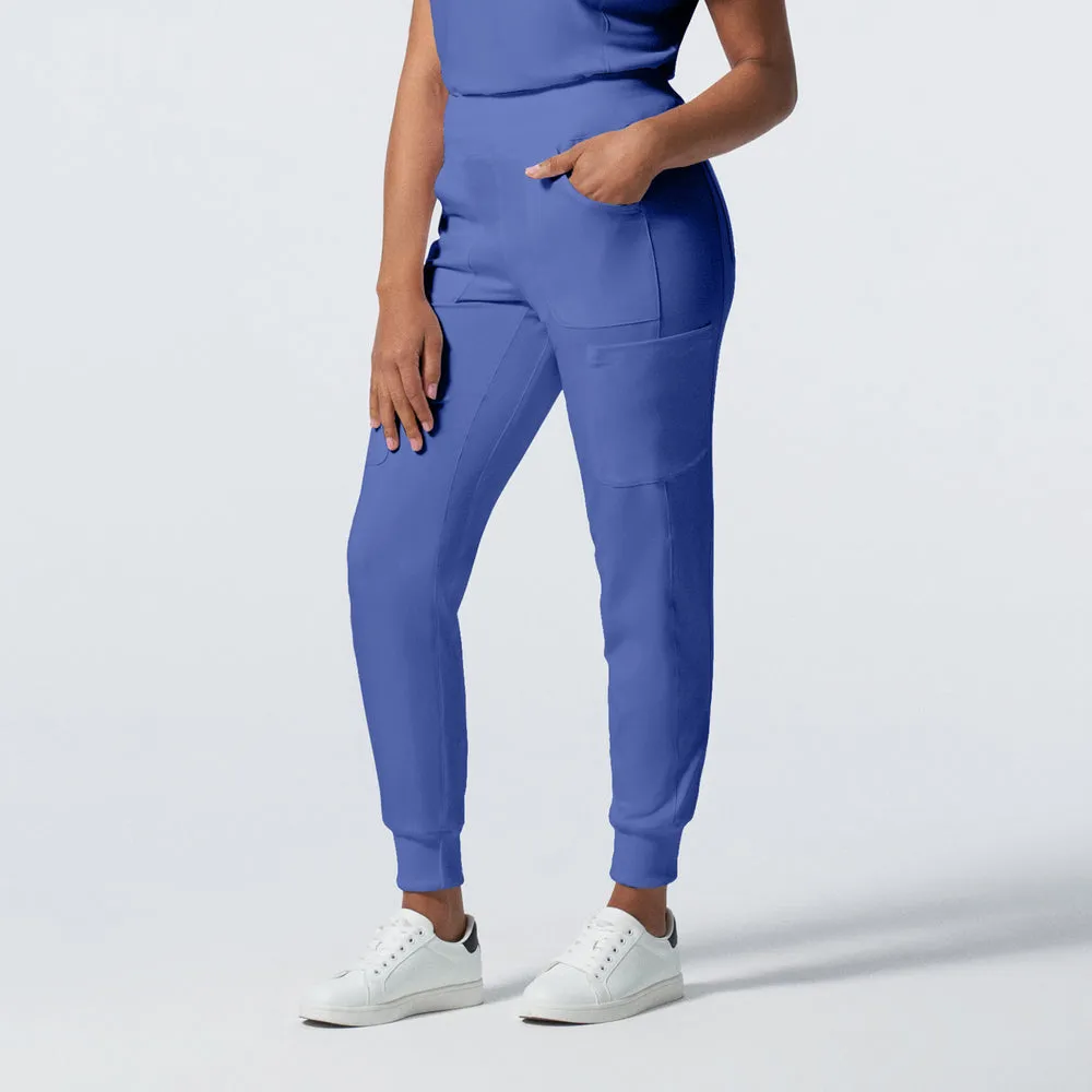 LB401P White Cross Landau Forward Petite Women's Joggers