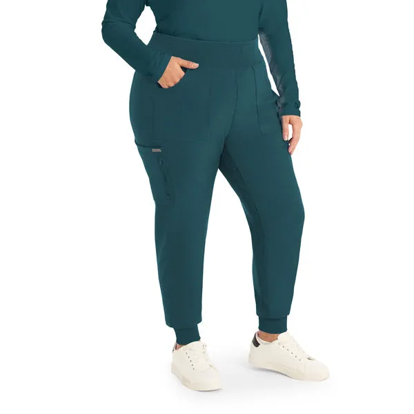LB401P White Cross Landau Forward Petite Women's Joggers