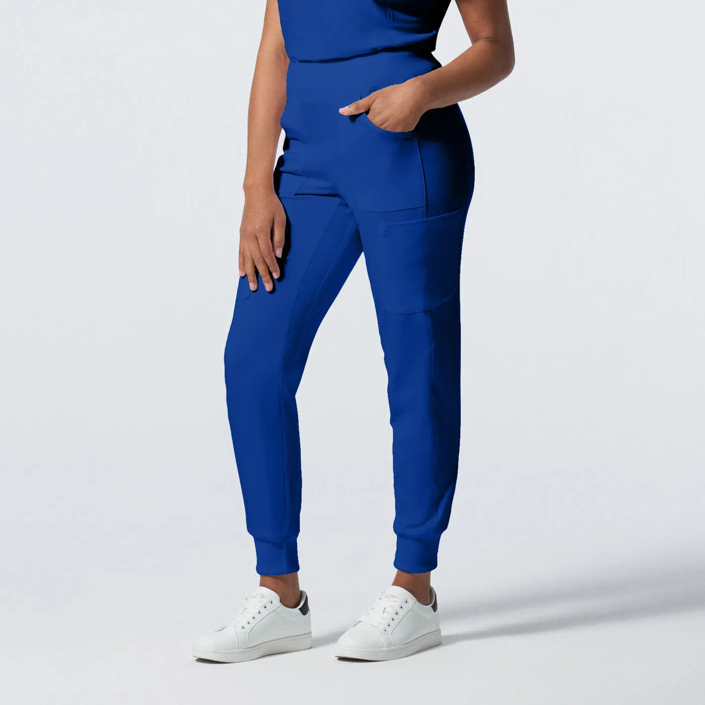 LB401P White Cross Landau Forward Petite Women's Joggers