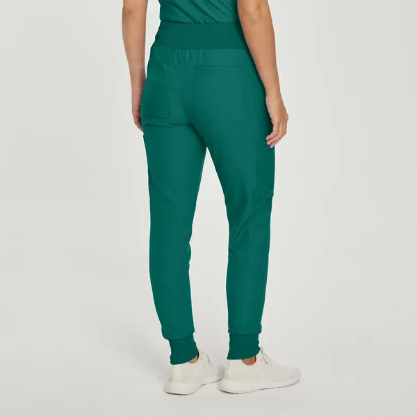 LB401P White Cross Landau Forward Petite Women's Joggers