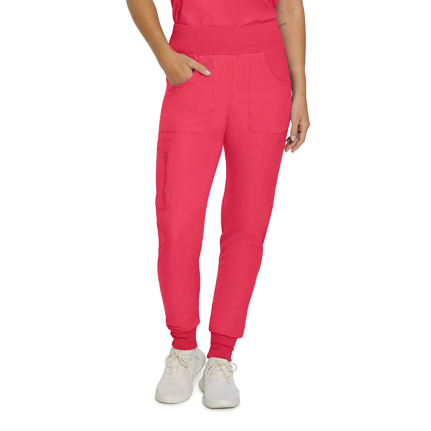 LB401P White Cross Landau Forward Petite Women's Joggers