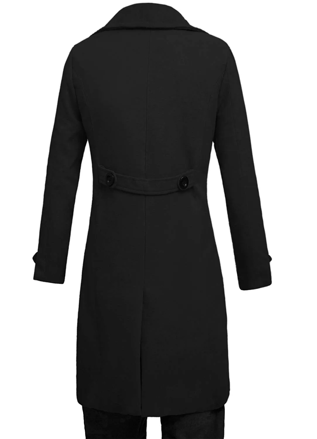 Lende Men Trench Coat Winter Long Jacket Double Breasted Overcoat