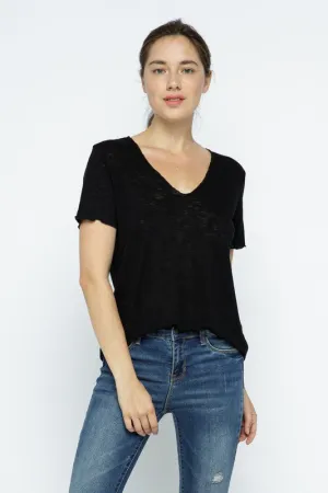 Let's Talk Tee Top - Black
