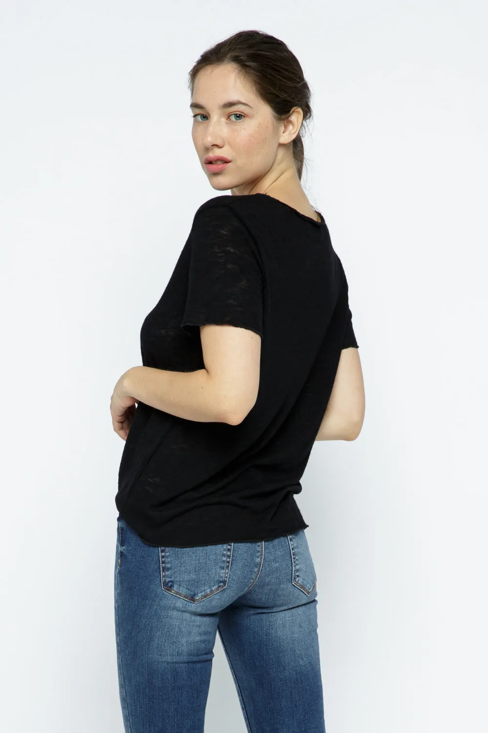 Let's Talk Tee Top - Black