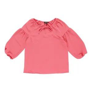 lily morgan Women's V-Neck Blouse With Embroidery Detail